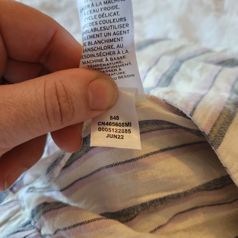 Caslon Linen Blend James Stripe Midi Skirt - Picture 12 of 12